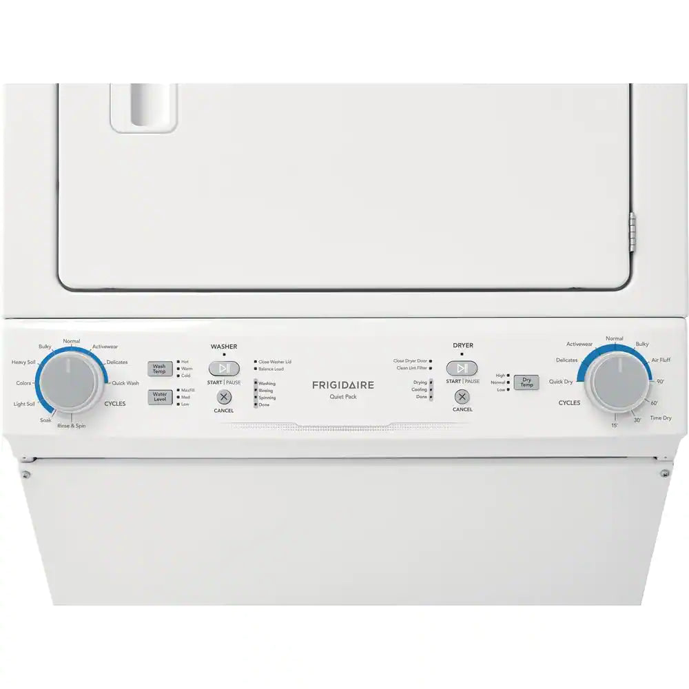 White Gas Washer/Dryer Laundry Center - 3.9 cu. ft Washer and 5.6 cu. ft. Dryer - Frigidaire - FLCG7522AW