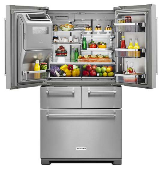 25.8 Cu. Ft. 36" Multi-Door Freestanding Refrigerator with Platinum Interior Design - KRMF706ESS05