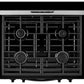 5.1 Cu. Ft. Black-On Stainless Freestanding 4-Burner Gas Stove - WHIRLPOOL - WFG320M0BS