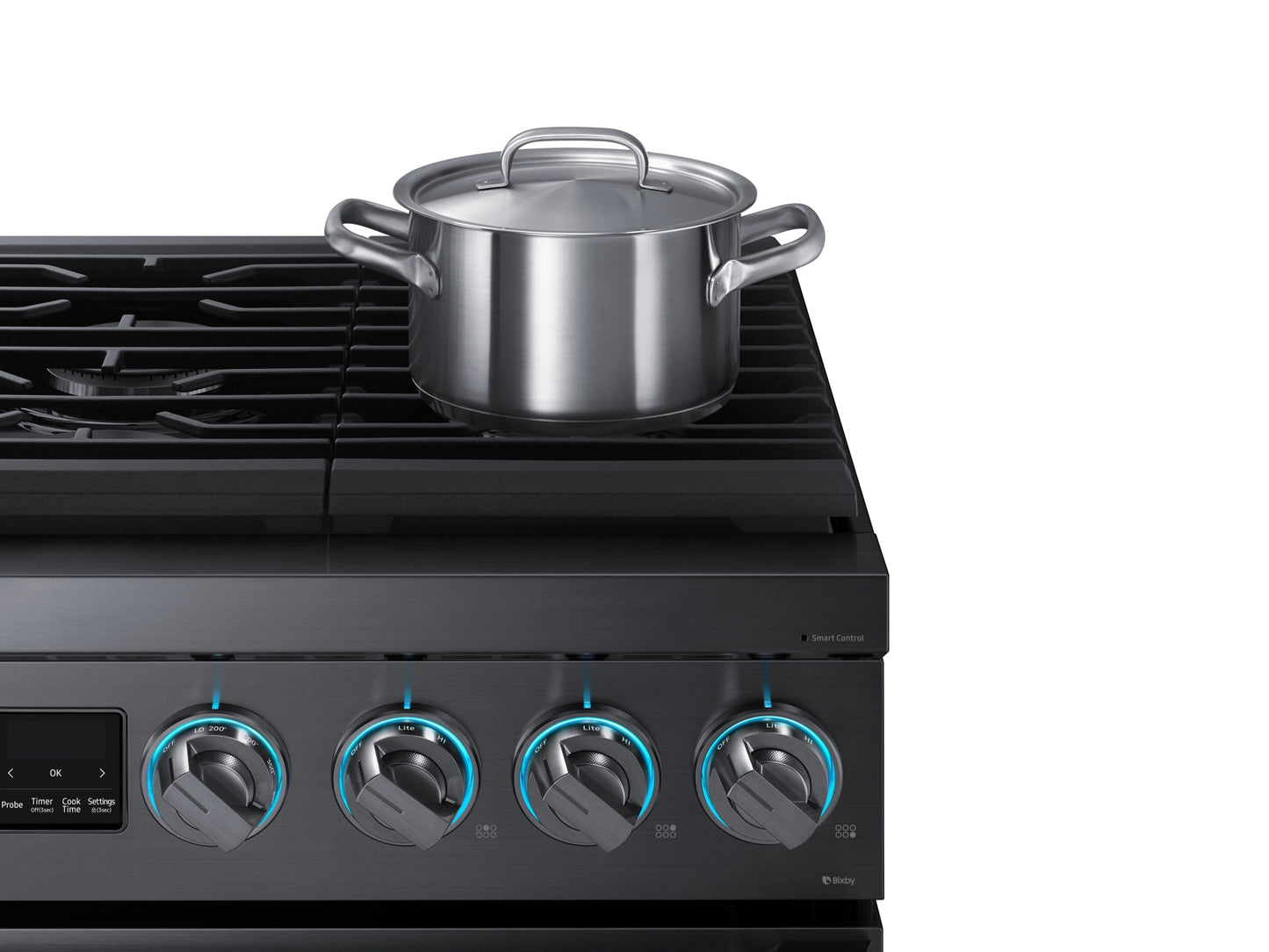 5.9 cu. ft. 36" Chef Collection Professional Gas Range in Black Stainless Steel - SAMSUNG - NX36R9966PM/AA