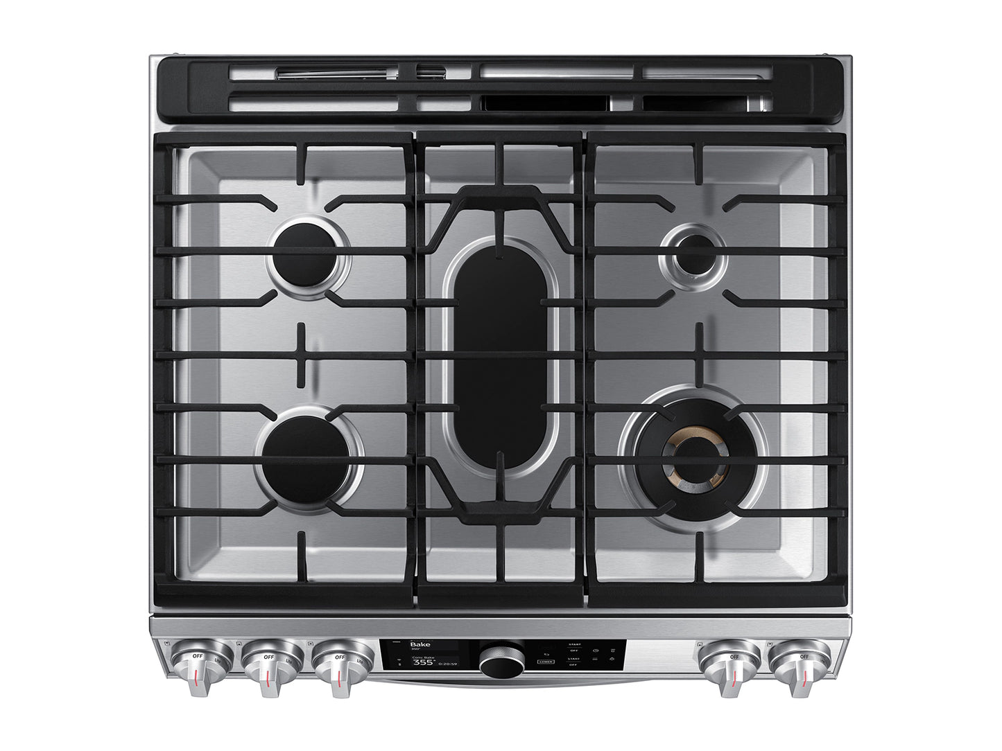 6.0 cu ft. Smart Slide-in Gas Range with Flex Duo™, Smart Dial & Air Fry in Stainless Steel - SAMSUNG - NX60T8751SS/AA