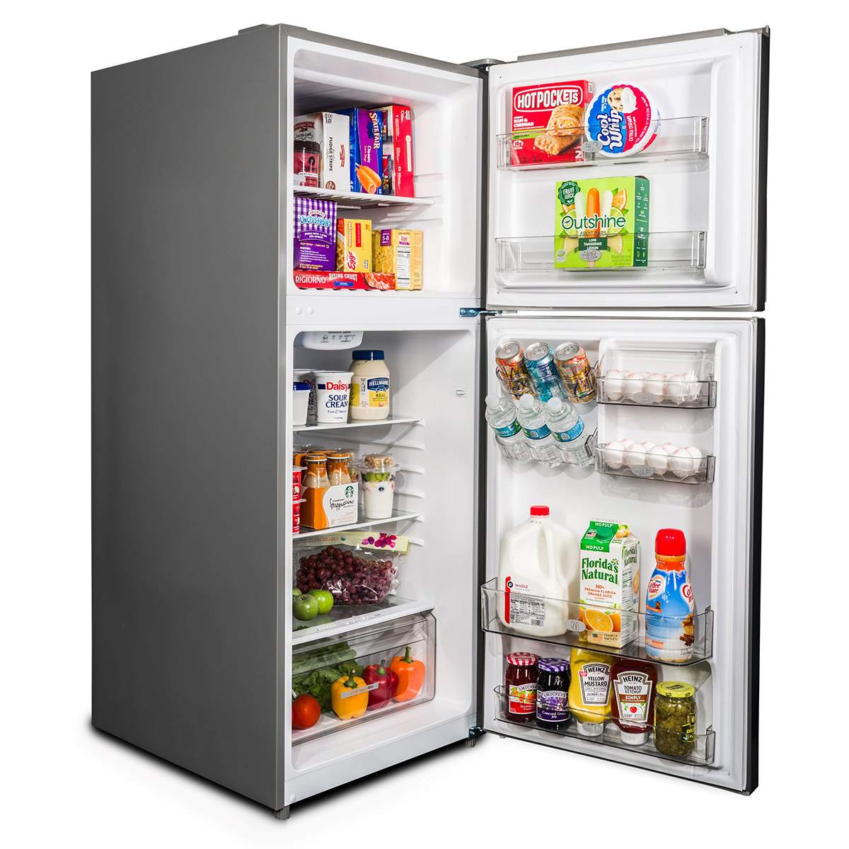 12 cu. ft. Frost Free Top Freezer Refrigerator in Stainless Steel - Premium Levella - PRN12260