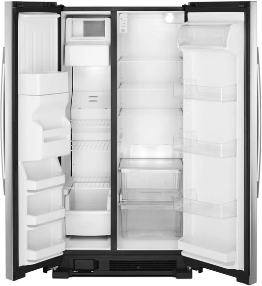 36 Inch Freestanding Side by Side Refrigerator with 24.57 Cu. Ft. Total Capacity - AMANA - ASI2575GRS