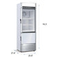 12.5 cu. ft Commercial Upright Display Refrigerator Glass Door Beverage Cooler - PREMIUM -PRFIM1256DX