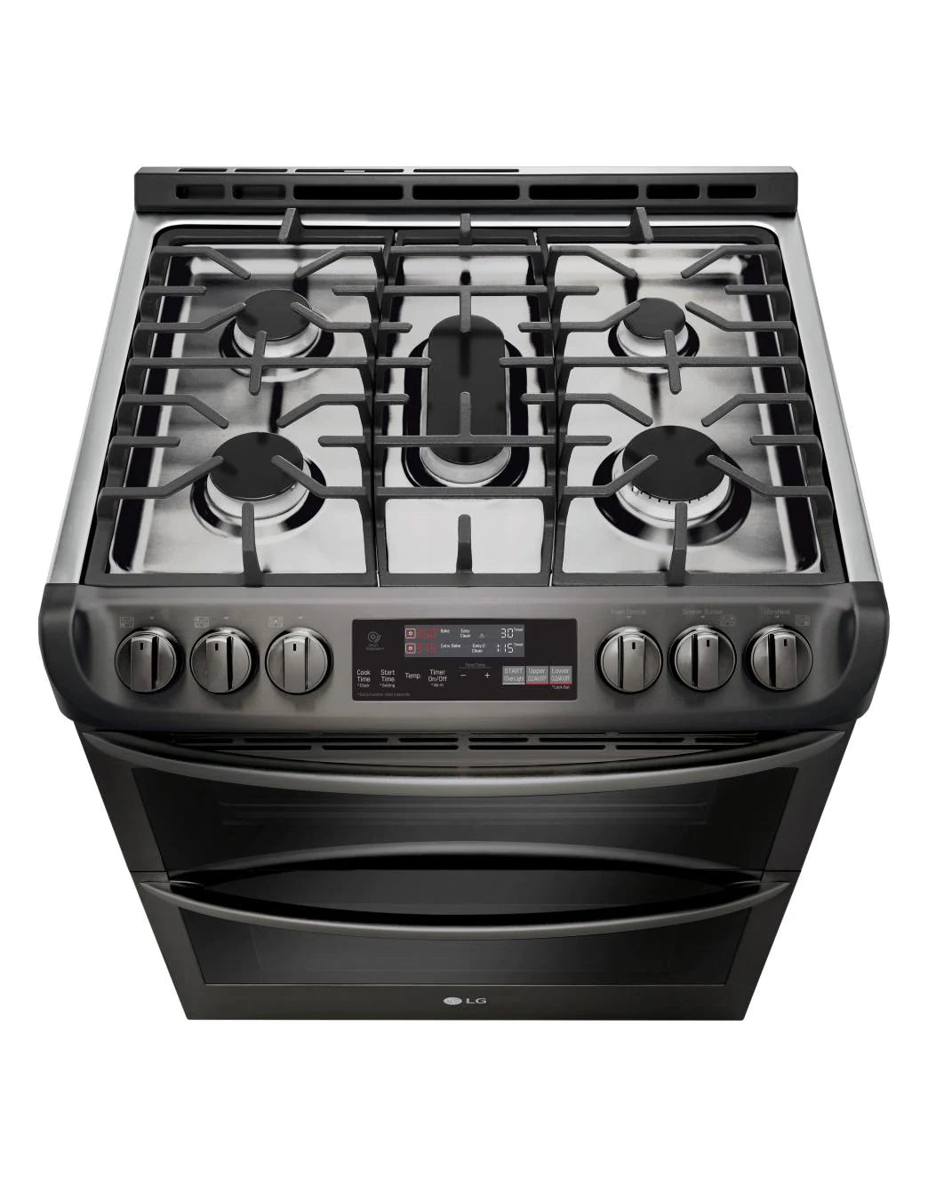 6.9 cu. ft. Smart wi-fi Enabled Gas Double Oven Slide-In Range with ProBake Convection® and EasyClean® - LG - LTG4715BD
