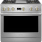 36" Stainless Steel Natural Gas Professional Range With 4 Burners And Griddle - MONOGRAM - ZGP364NDTSS