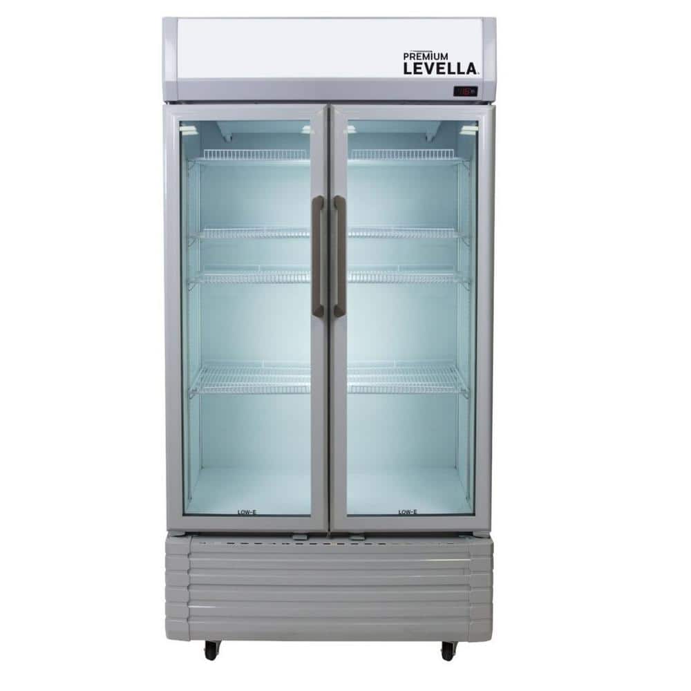 18.0 cu. ft. Commercial Upright Display Refrigerator 2-Glass Door - PRN185DX - Premium