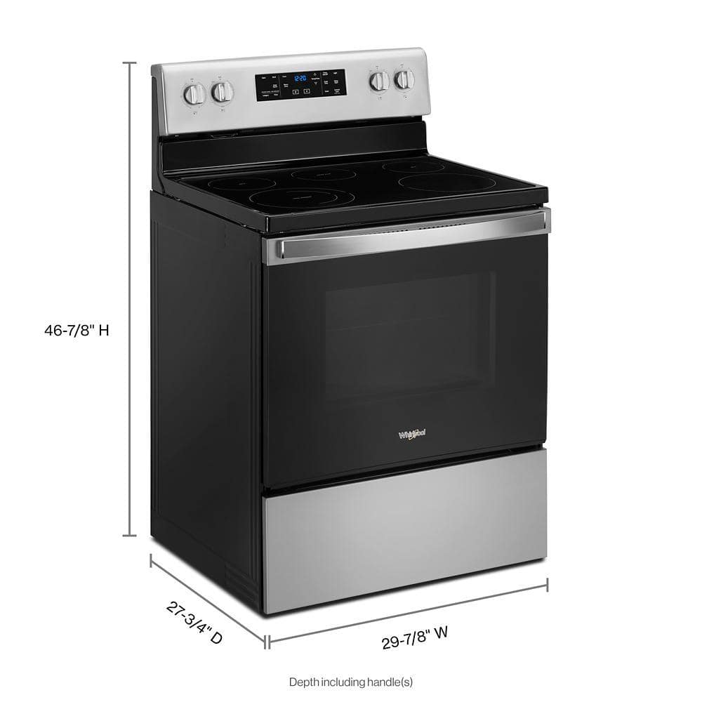 30 in. 5.3 cu. ft. Electric Range with 5 - Whirlpool - WFE525S0JS3